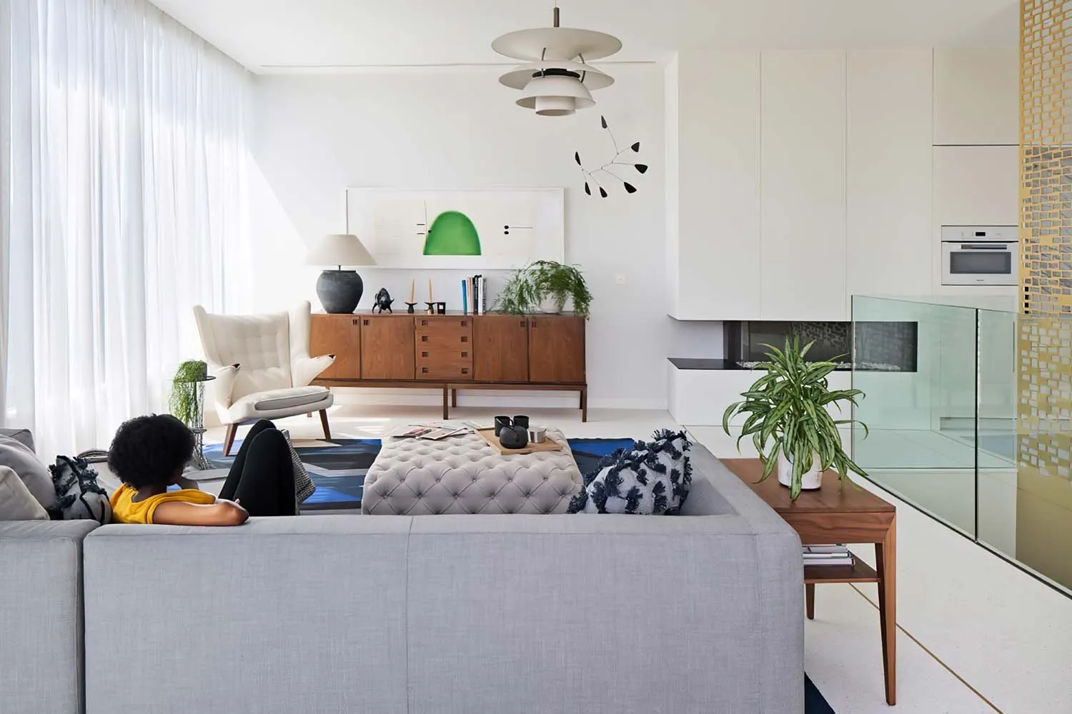 Helios House, White City, W12 &mdash; Helios house living and fireplace