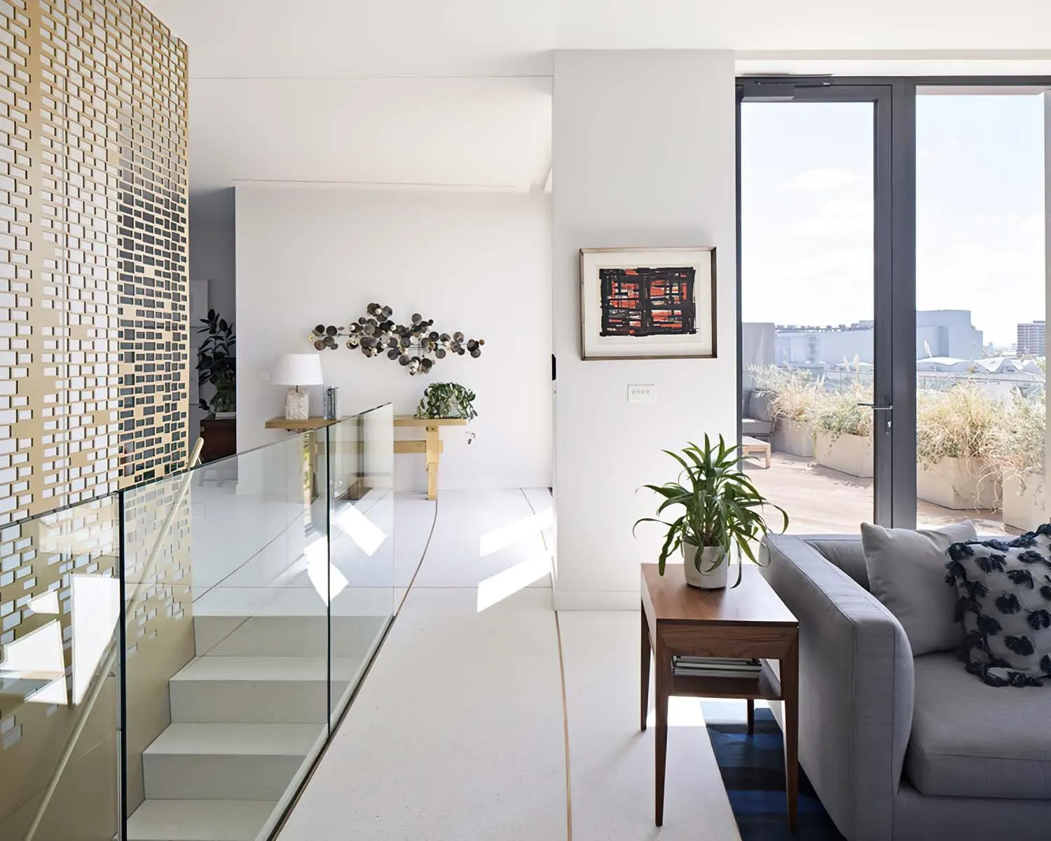 Helios House, White City — living and terrace