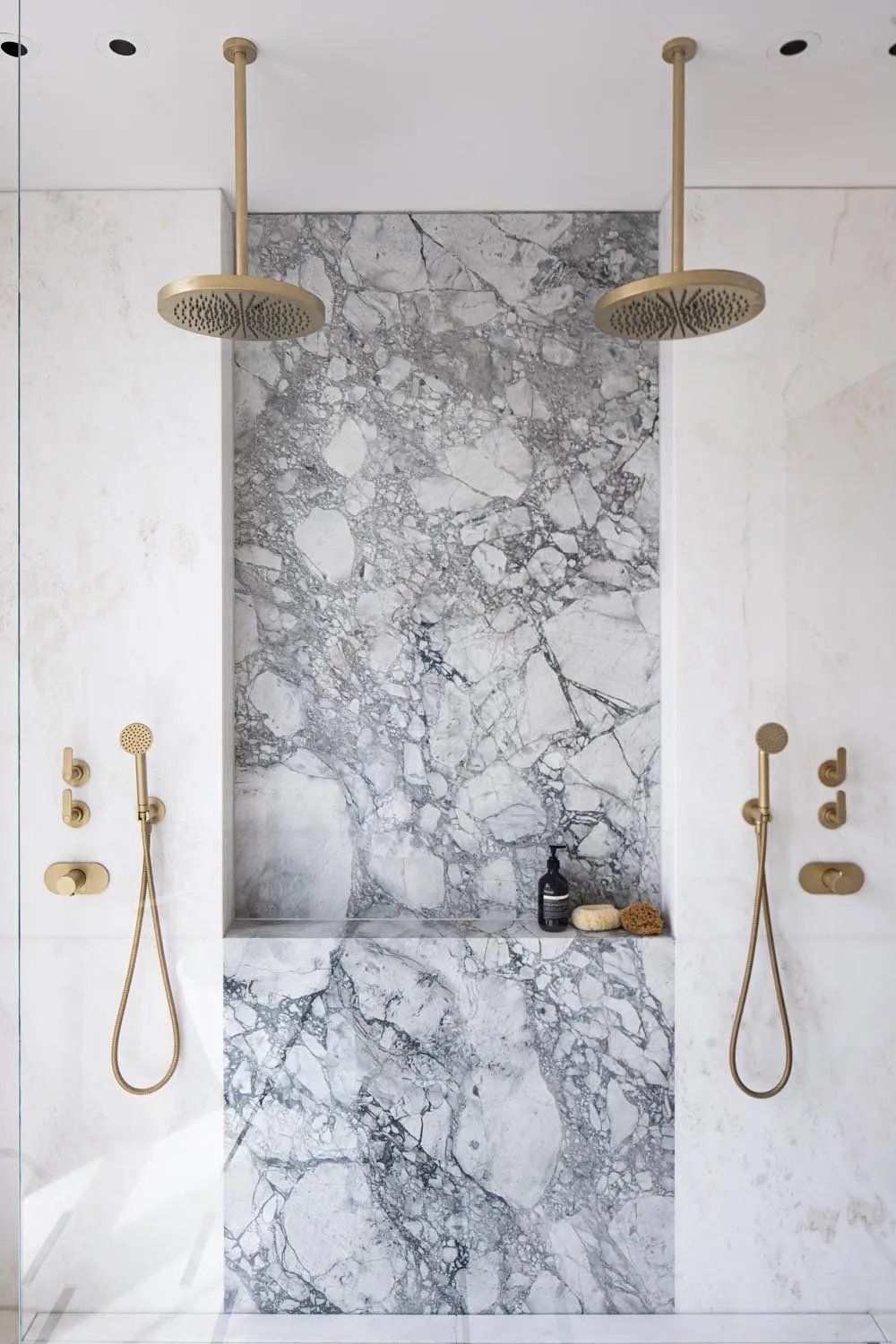 Holland Park Penthouse, Kensington &mdash; bathroom, double rainfall shower