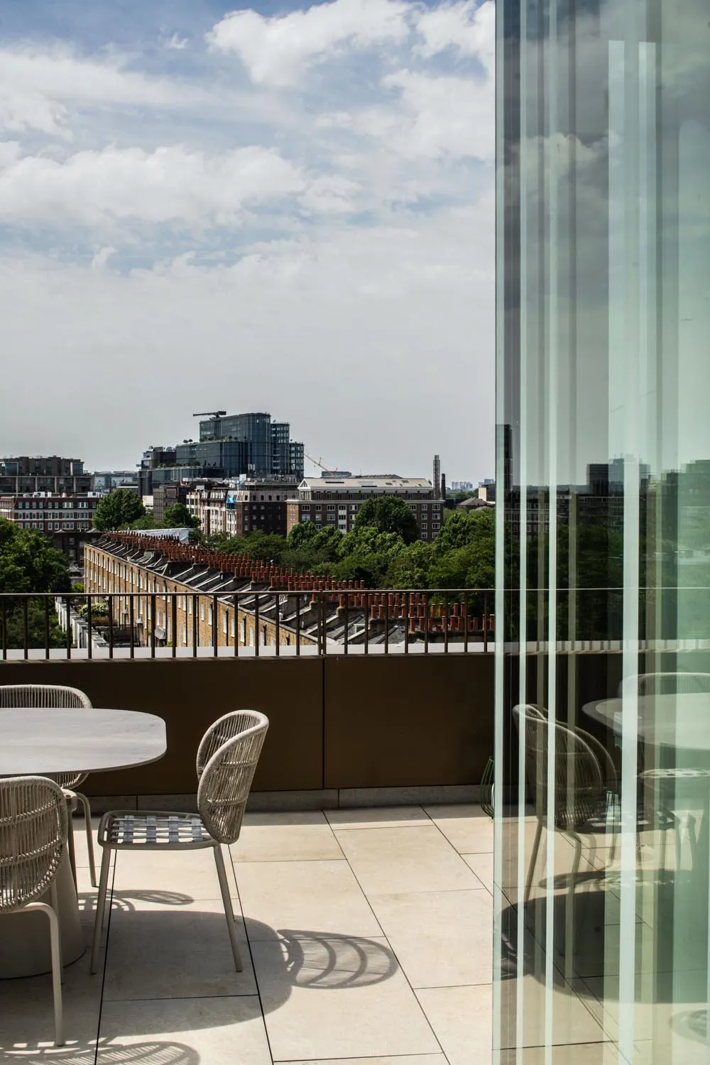 Holland Park Penthouse, Kensington &mdash; terrace, bistro through glazing